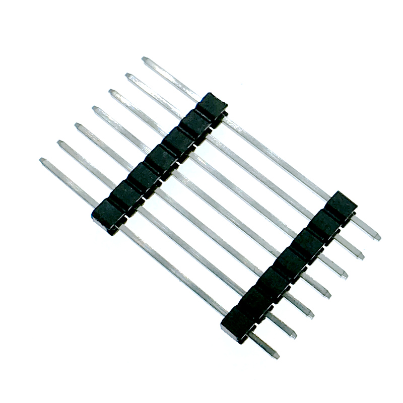 2.54mm 1x7p 180 ° Dip Единичен ред пластмасов пластмасов щифт 3mm-13mm-6mm